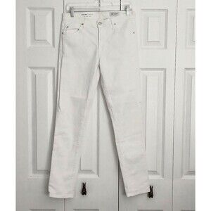 Adriano Goldschmied AG Cigarette Leg Prima Ankle White Stretch Denim Jeans 28R